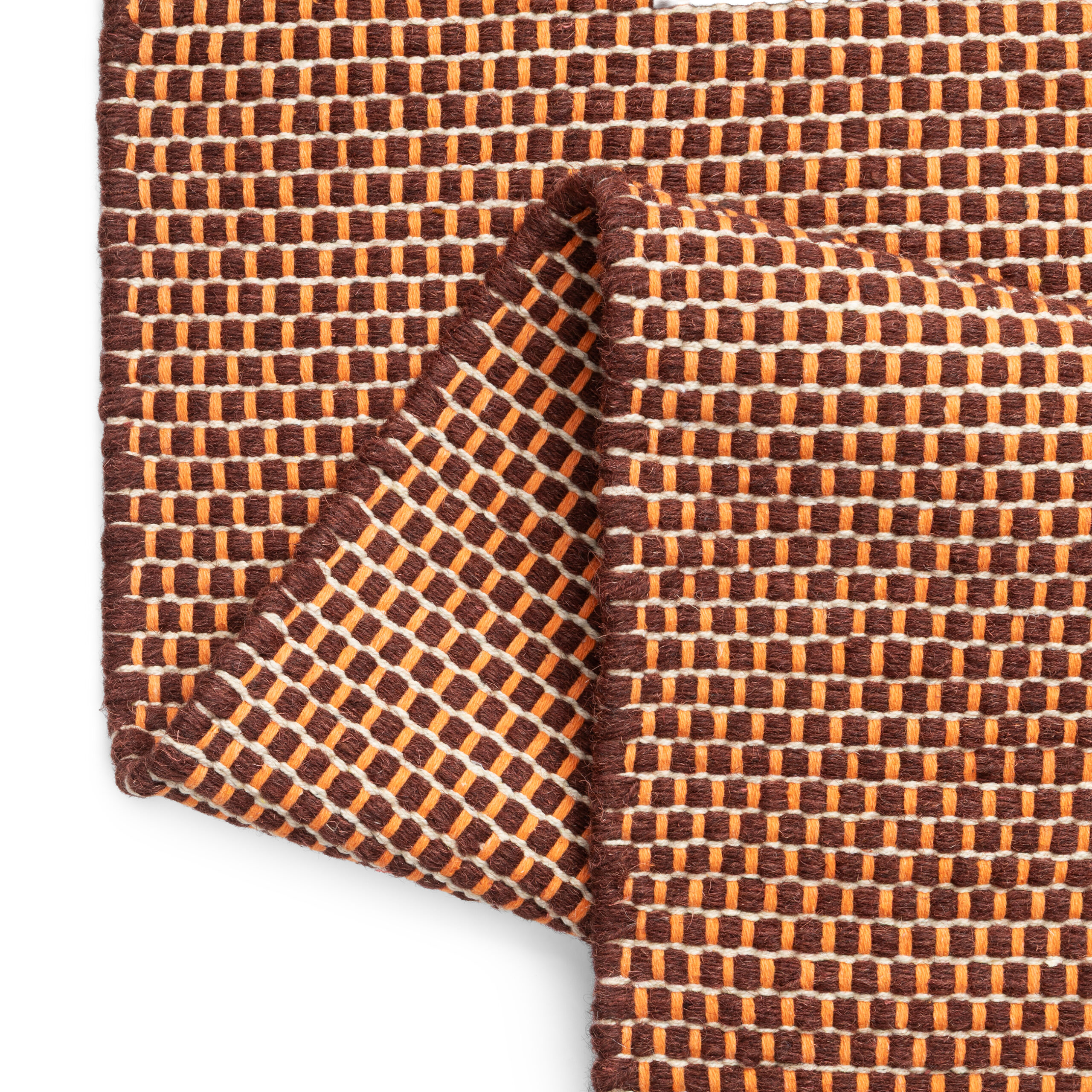 Wool Area Rug Loni Dark Brown