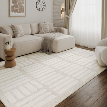 Area Rug Terra Cream Stripes