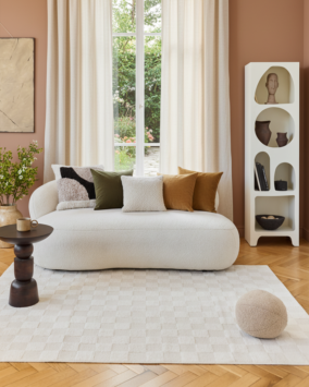 Area Rug Terra Cream Checkered