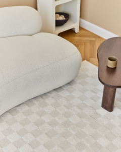 Area Rug Terra Cream Checkered