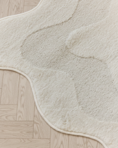 Area Rug Terra Cream Wave Irregular Shape