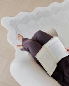 Area Rug Terra Cream Wave Irregular Shape