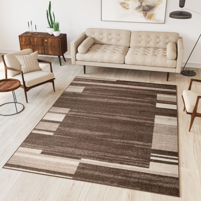Area Rug Sari Brown Frame