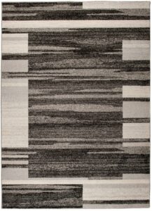 Area Rug Sari Anthracite Beige Frame