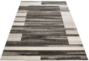 Area Rug Sari Anthracite Beige Frame
