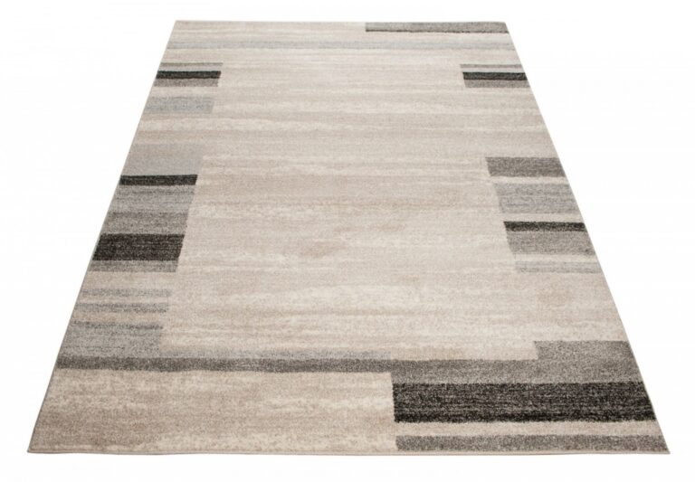 Area Rug Sari Beige Grey Frame