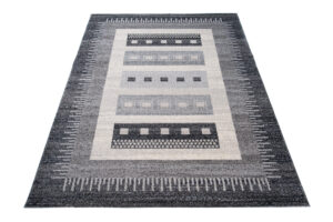 Area Rug Sari Grey Ethnic Frame