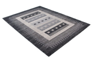 Area Rug Sari Grey Ethnic Frame