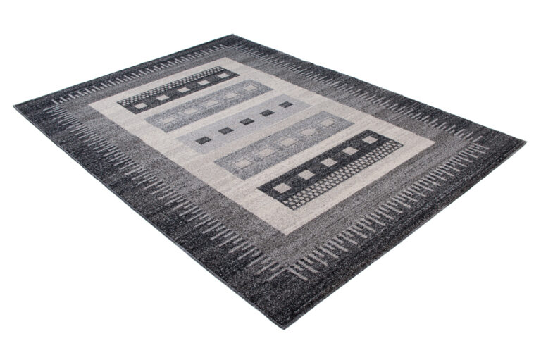 Area Rug Sari Grey Ethnic Frame