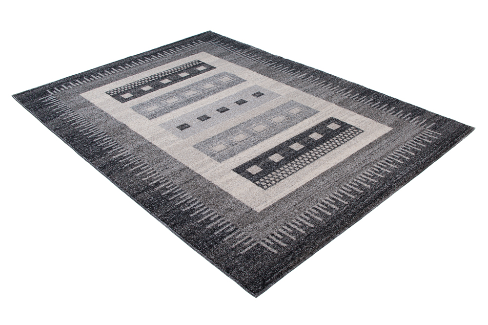 Area Rug Sari Grey Ethnic Frame