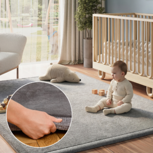 Kids’ Rug Fluffin Gray Non-slip