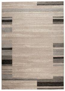 Area Rug Sari Beige Grey Frame
