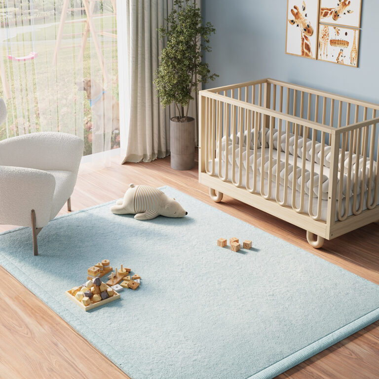 Kids’ Rug Fluffin Baby Blue Non-slip