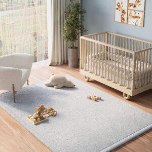 Kids’ Rug Fluffin Light Gray Non-slip