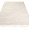 Area Rug Sari with Fringes Light Cream