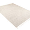 Area Rug Sari with Fringes Light Cream