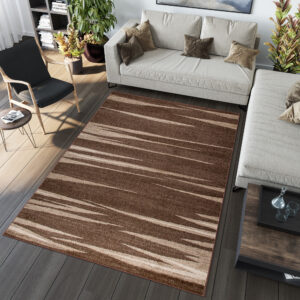 Area Rug Sari Brown Beige Striped