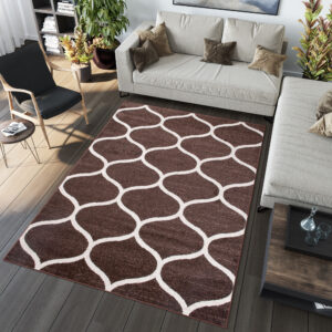 Area Rug Sari Brown Trellis