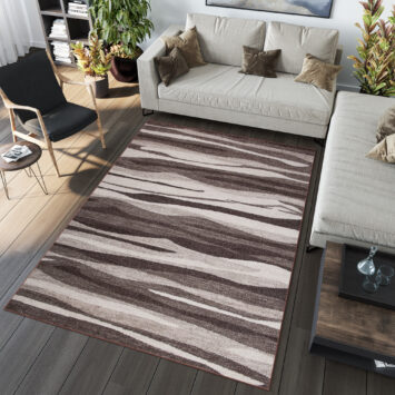 Area Rug Sari Brown Beige Abstract