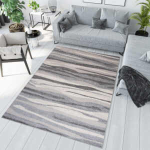 Area Rug Sari Grey Beige Waves