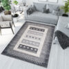 Area Rug Sari Grey Ethnic Frame
