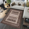 Area Rug Sari Brown Ethnic Frame