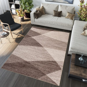 Area Rug Sari Brown Beige Geometric