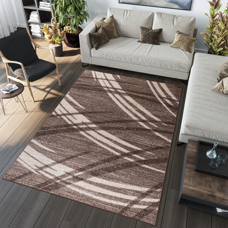 Area Rug Sari Light Brown Striped