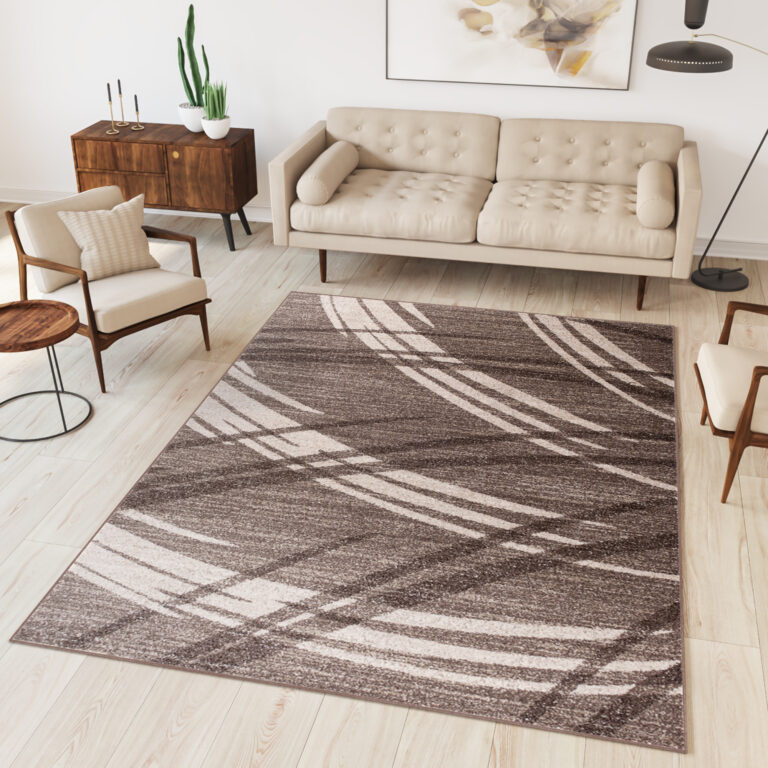 Area Rug Sari Light Brown Striped