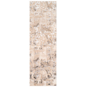 Carpet Runner Crystal Beige Grey Abstract