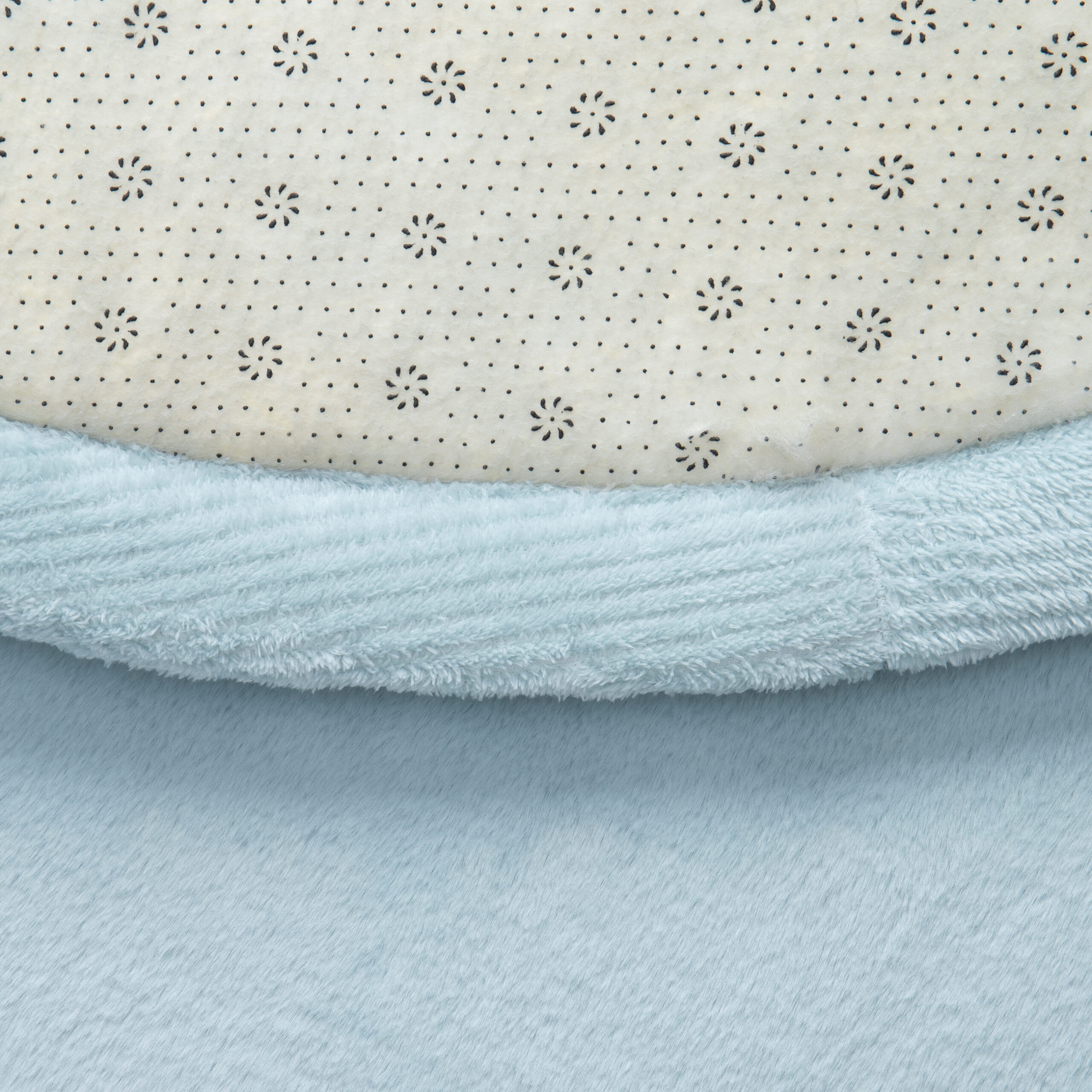 Kids’ Rug Fluffin Round Baby Blue Non-slip