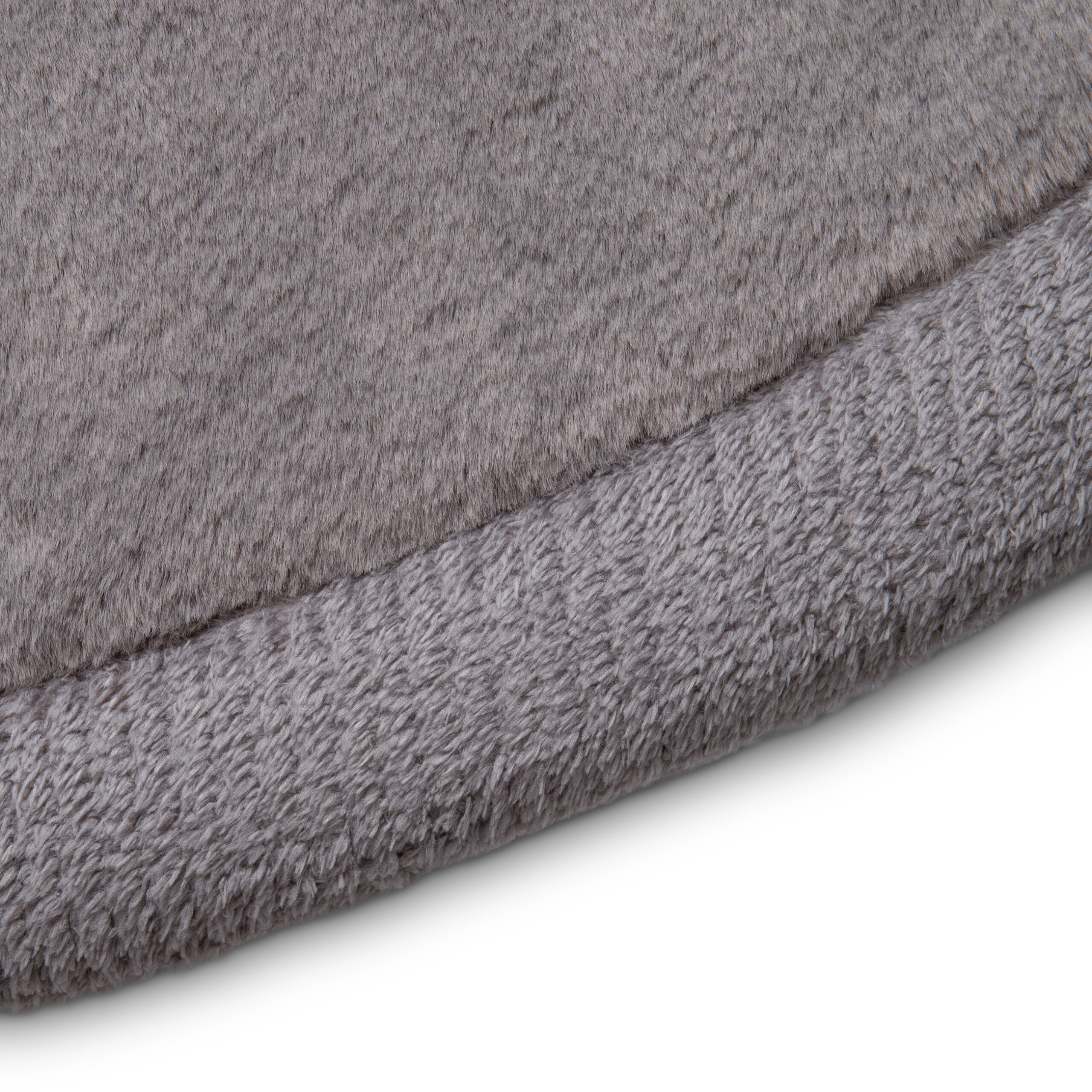 Kids’ Rug Fluffin Round Gray Non-slip