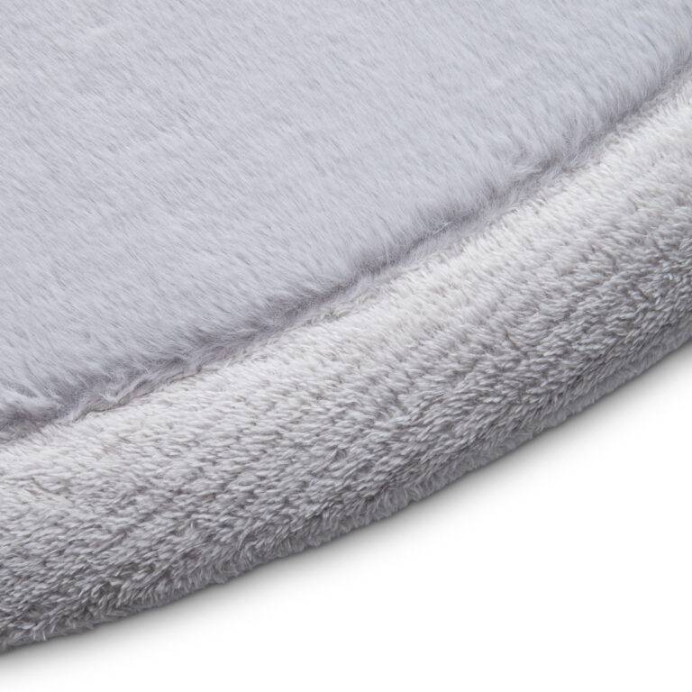 Kids’ Rug Fluffin Round Light Gray Non-slip