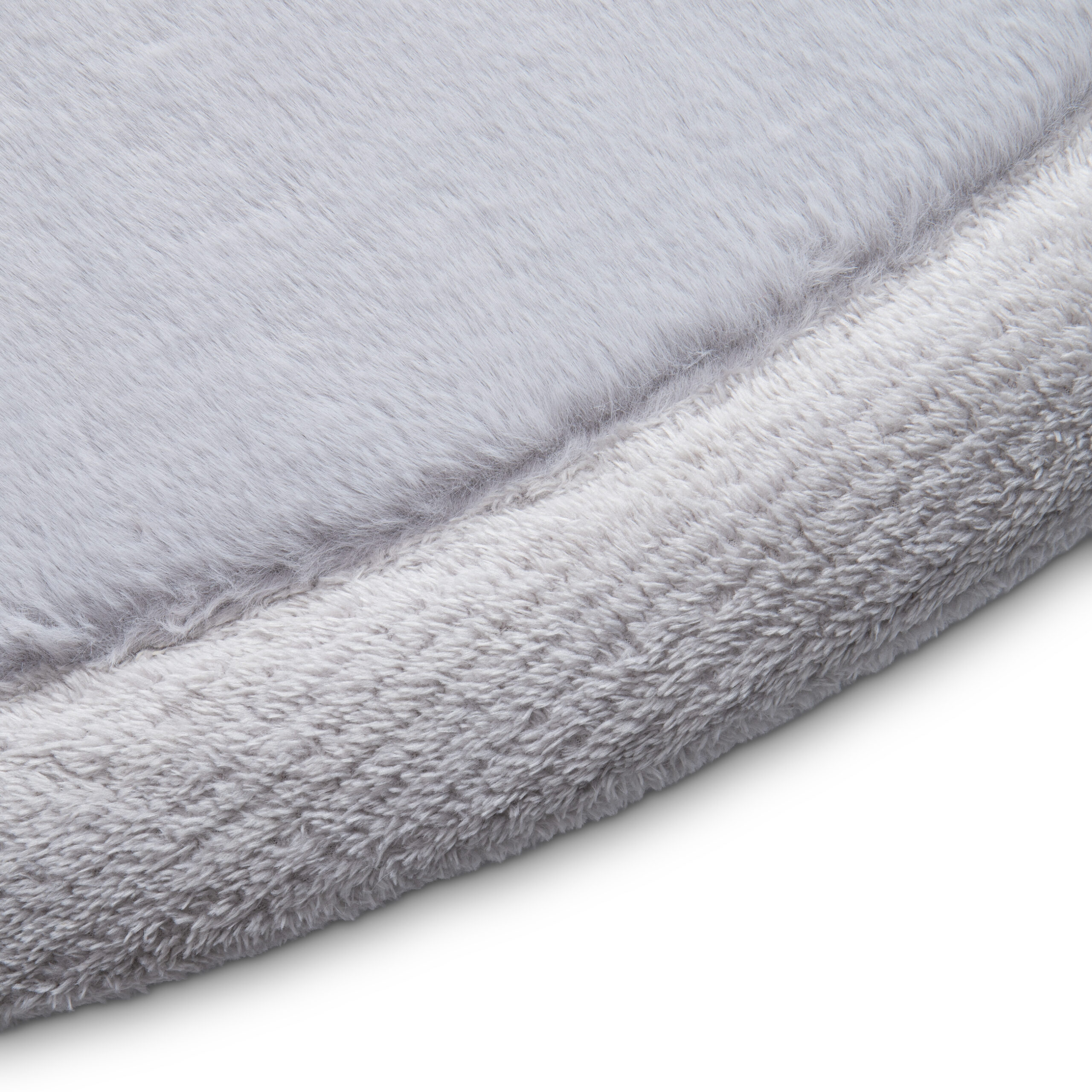 Kids’ Rug Fluffin Round Light Gray Non-slip