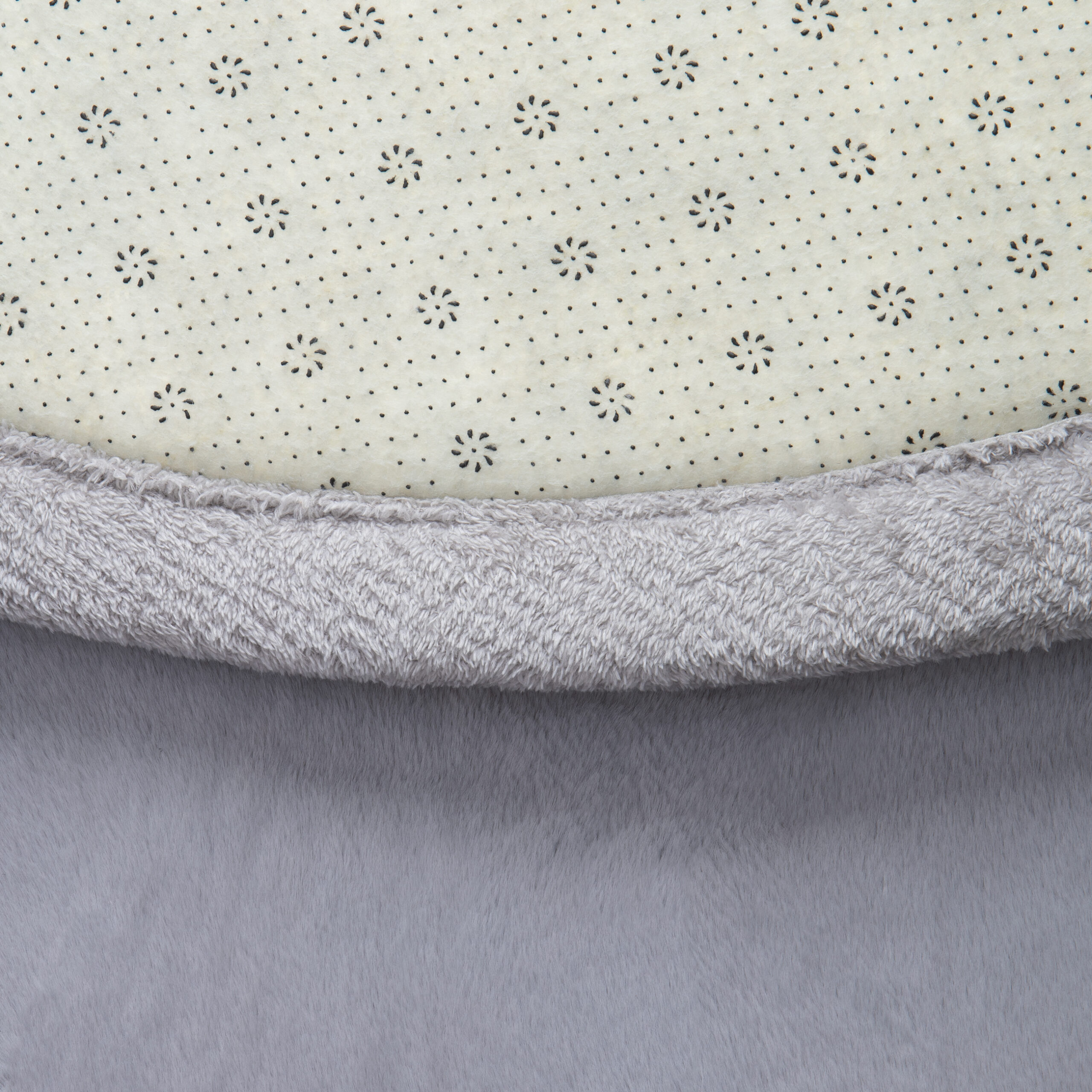Kids’ Rug Fluffin Round Light Gray Non-slip