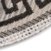 Area Rug Melissa Round Grey Black ZigZag Indoor Outdoor
