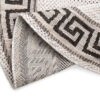 Area Rug Melissa Round Grey Black ZigZag Indoor Outdoor