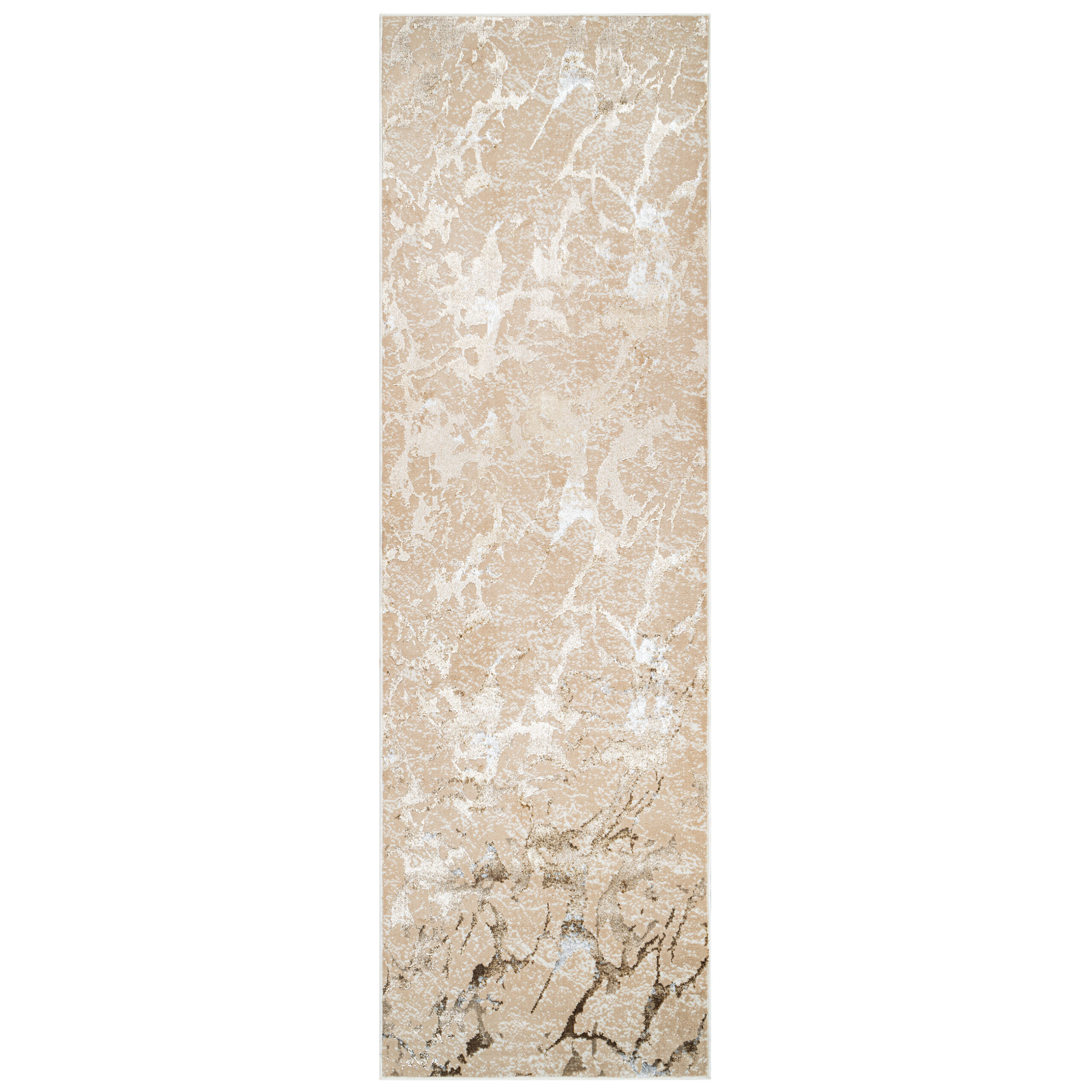 Carpet Runner Crystal Beige Gold Modern