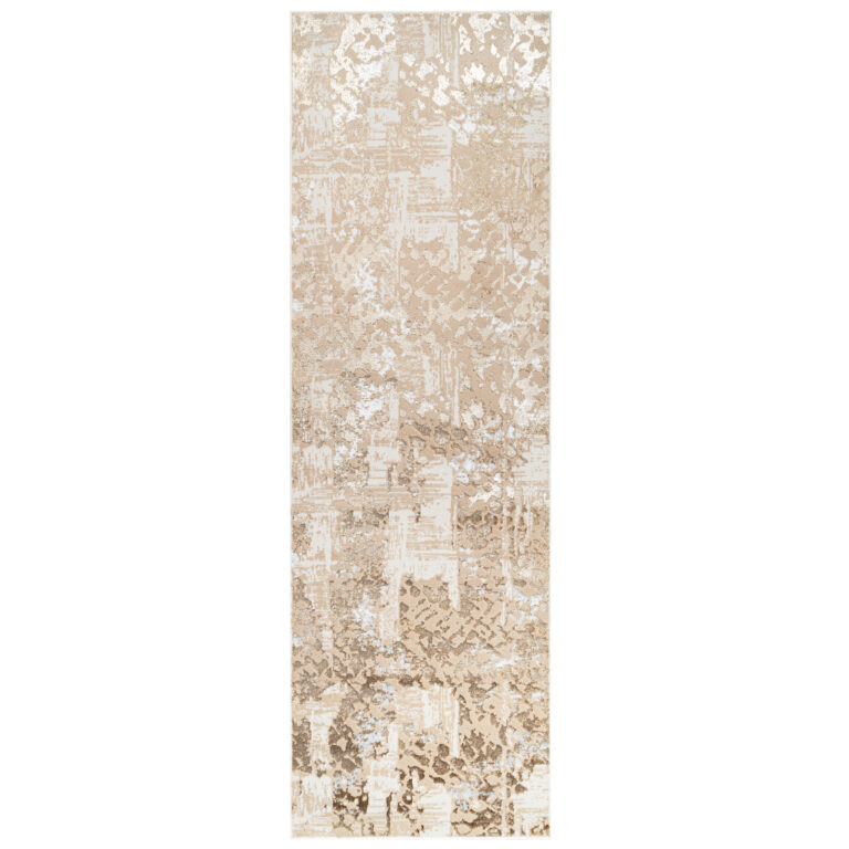 Carpet Runner Crystal Brown Gold Abstract