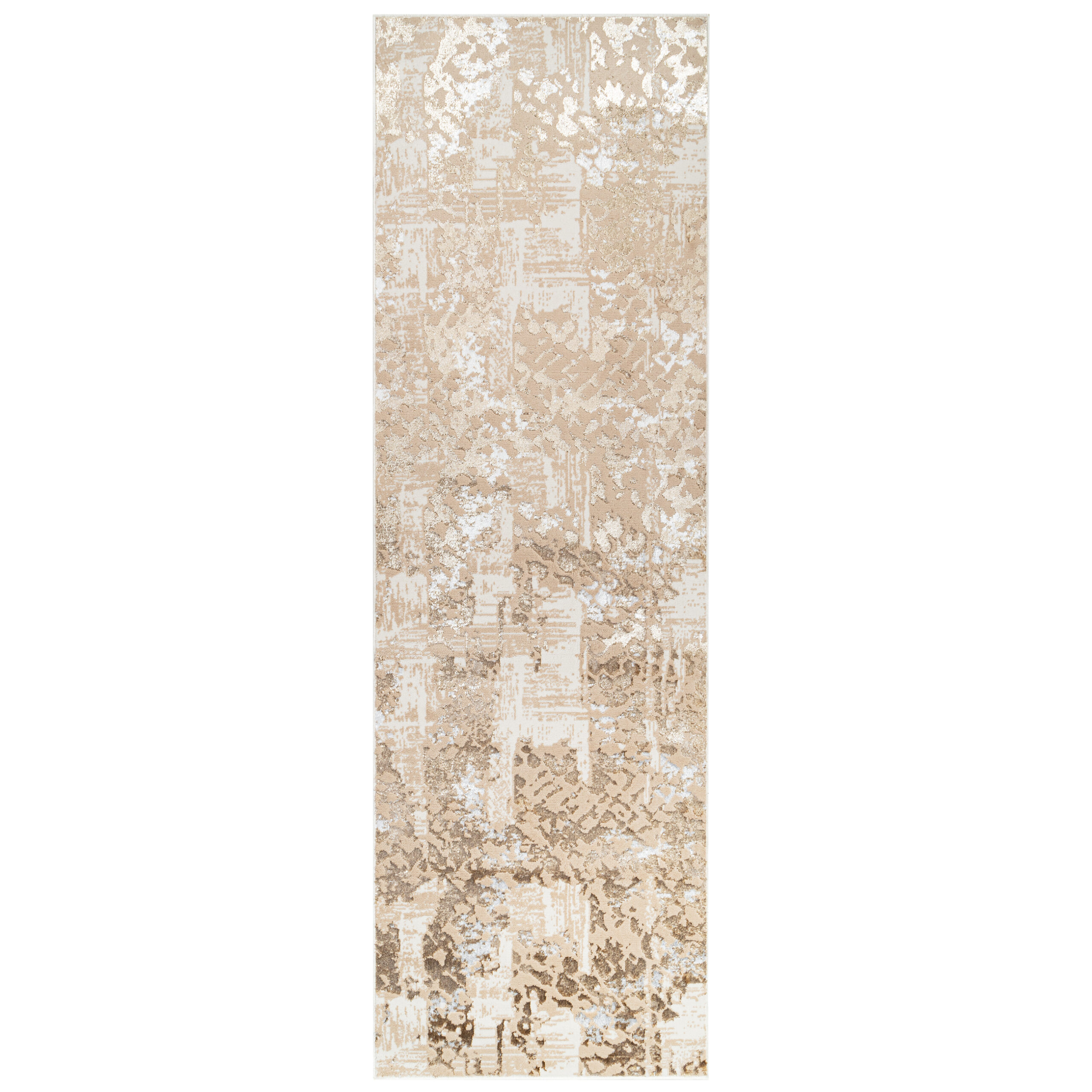 Carpet Runner Crystal Brown Gold Abstract