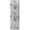 Carpet Runner Crystal Dark Grey Beige Abstract