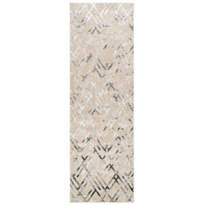 Carpet Runner Crystal Grey ZigZag