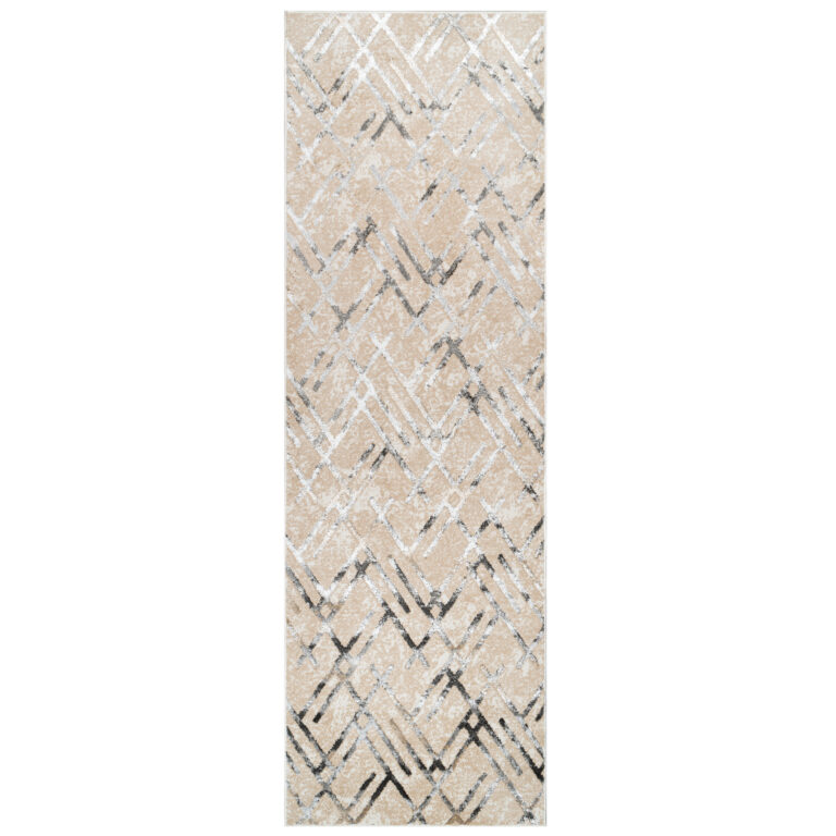 Carpet Runner Crystal Grey ZigZag