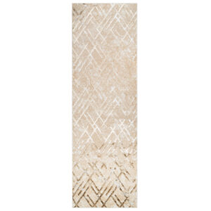 Carpet Runner Crystal Beige Gold ZigZag