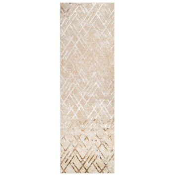 Carpet Runner Crystal Beige Gold ZigZag
