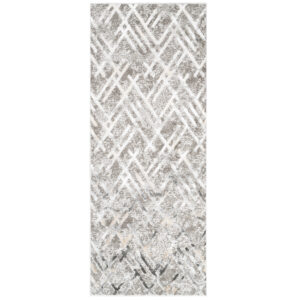 Carpet Runner Crystal Grey Beige ZigZag