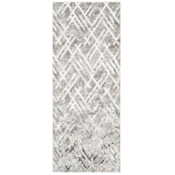 Carpet Runner Crystal Grey Beige ZigZag