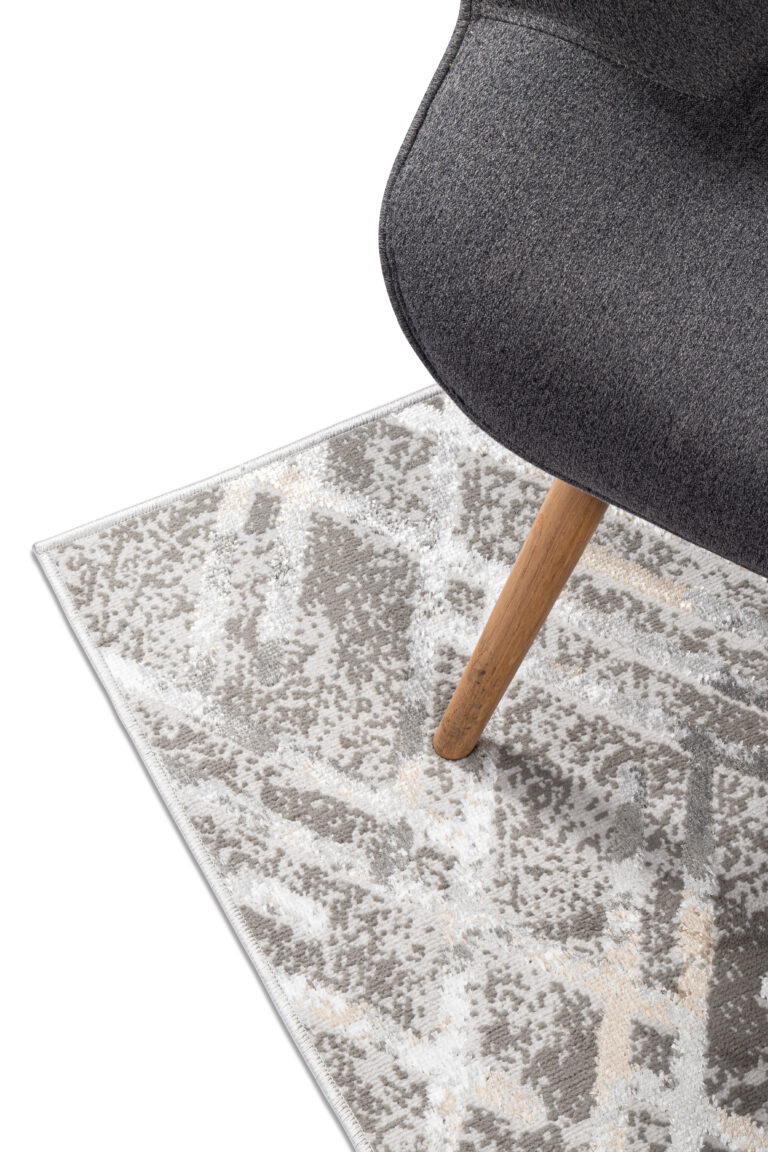 Carpet Runner Crystal Grey Beige ZigZag