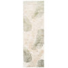 Carpet Runner Crystal Beige Green Leaves