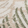 Carpet Runner Crystal Beige Green Leaves